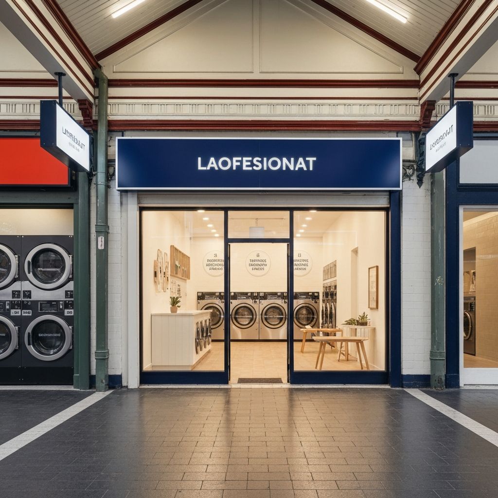 King's Trust Laundry storefront located in the arcade on 133 Macleay Street, Potts Point